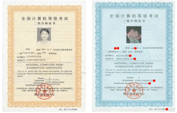 2012年国考计算机等级证书